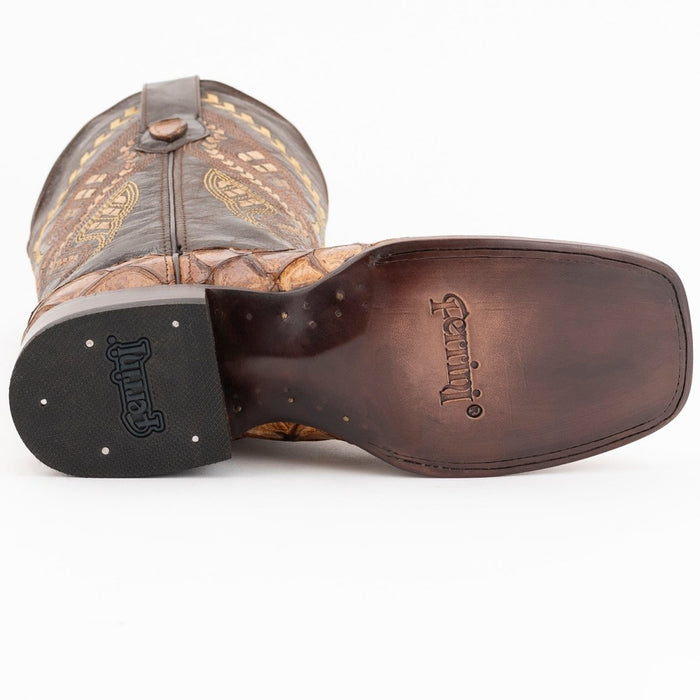 Ferrini Bronco Pirarucu Print Cognac Boots