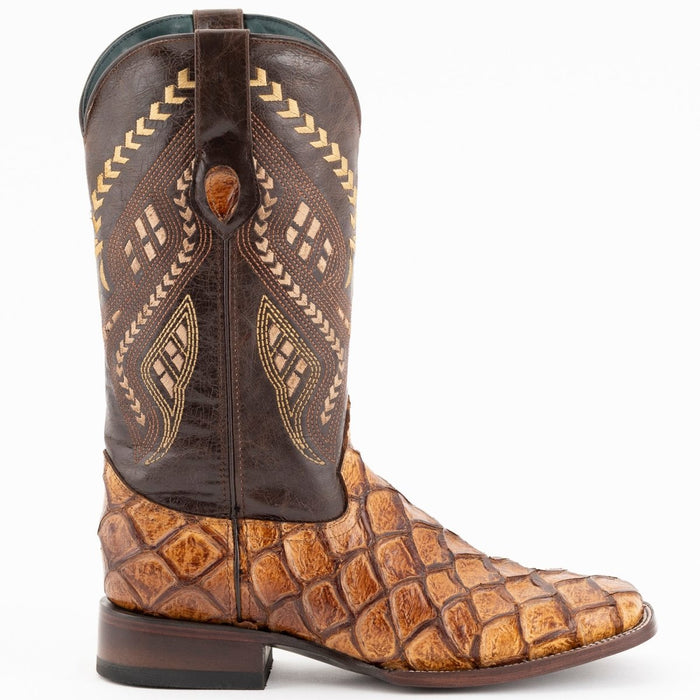 Ferrini Bronco Pirarucu Print Cognac Boots