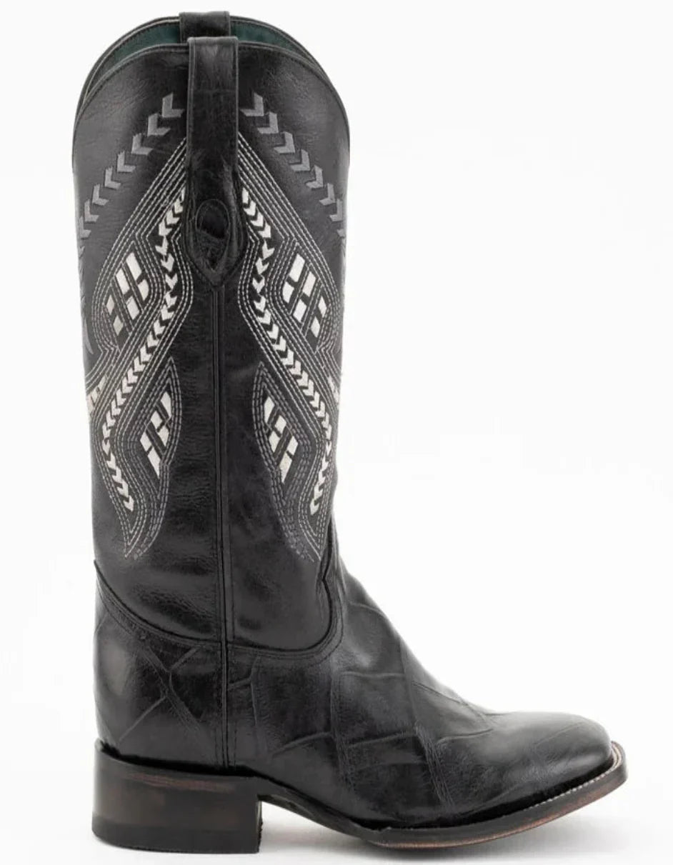 Ferrini Jesse Print Alligator Boots Black