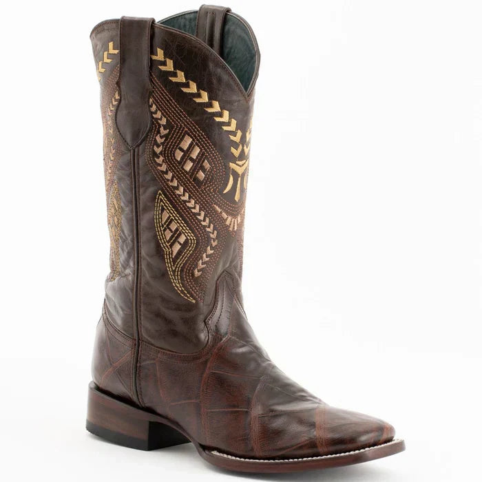 Ferrini Jesse Men's Print Alligator Boots - Chocolate
