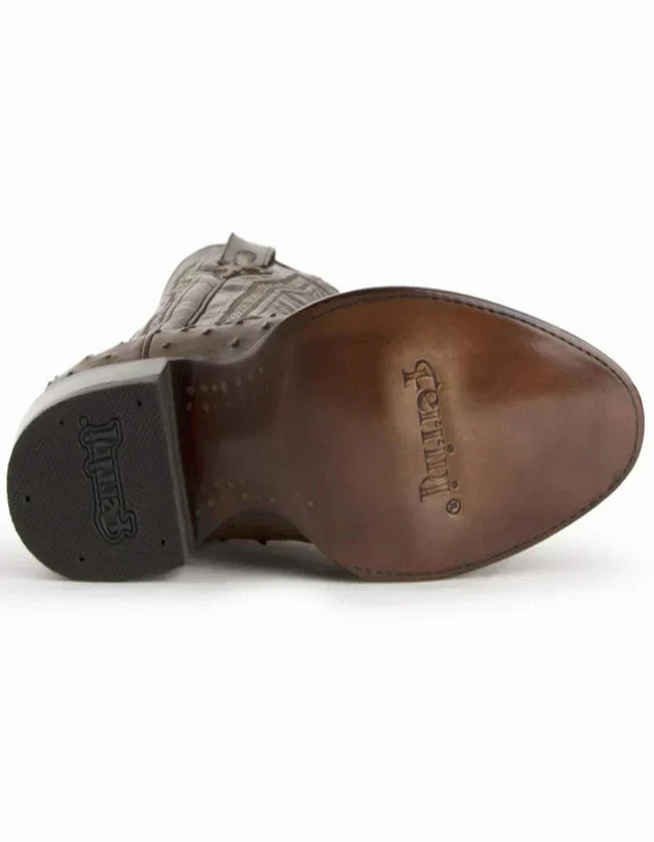 Ferrini Men's Colt Full Quill Ostrich Boots - Kango Brown