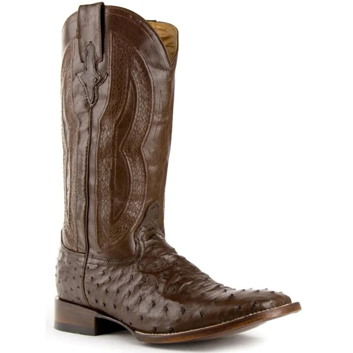 Ferrini Colt Full Quill Ostrich Square Toe Boots