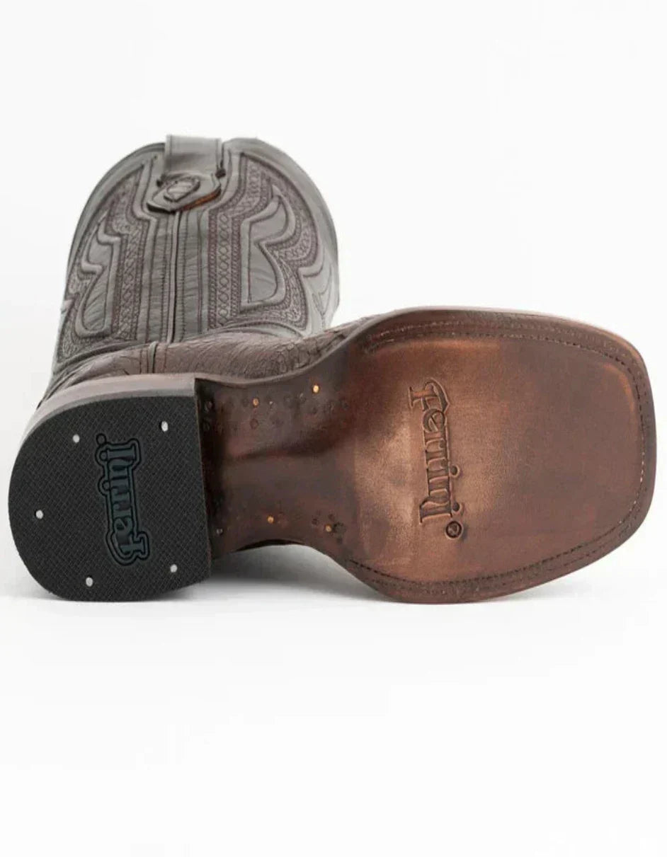 Dakota Belly Caiman Square Toe Western Boots