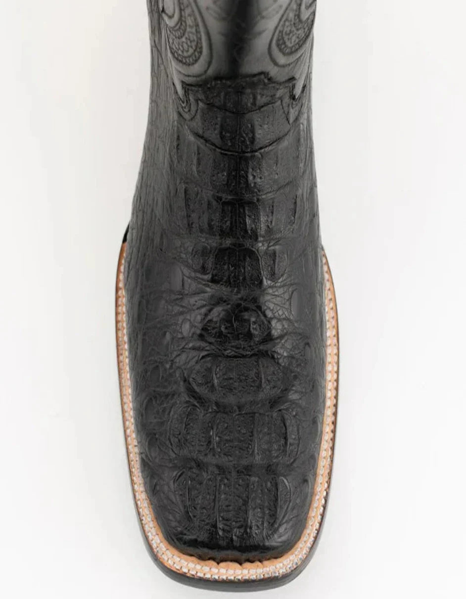 Ferrini Dakota Black Hornback Caiman Western Boots