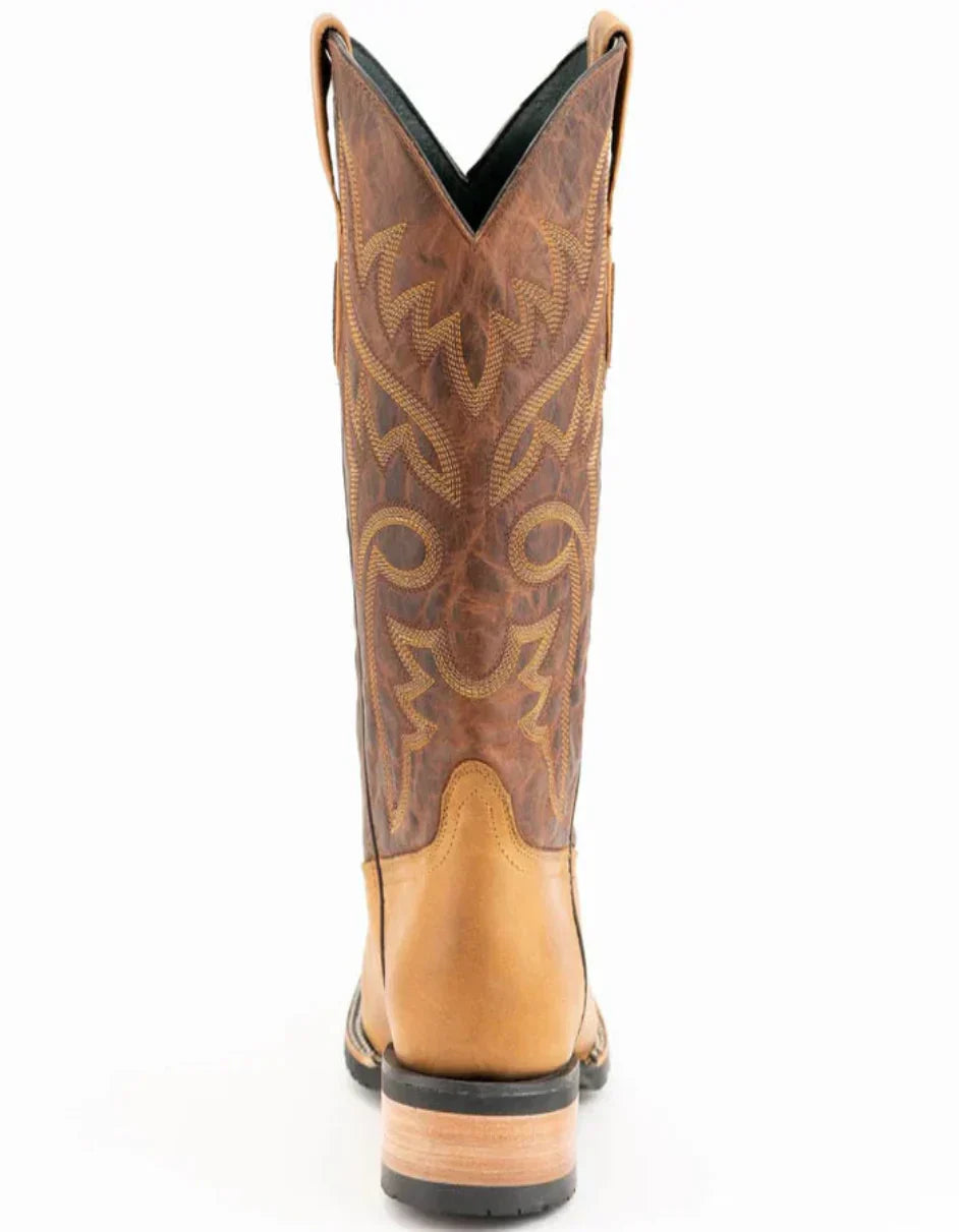 Ferrini Kingston Tan Rubber Sole Square Toe Boots