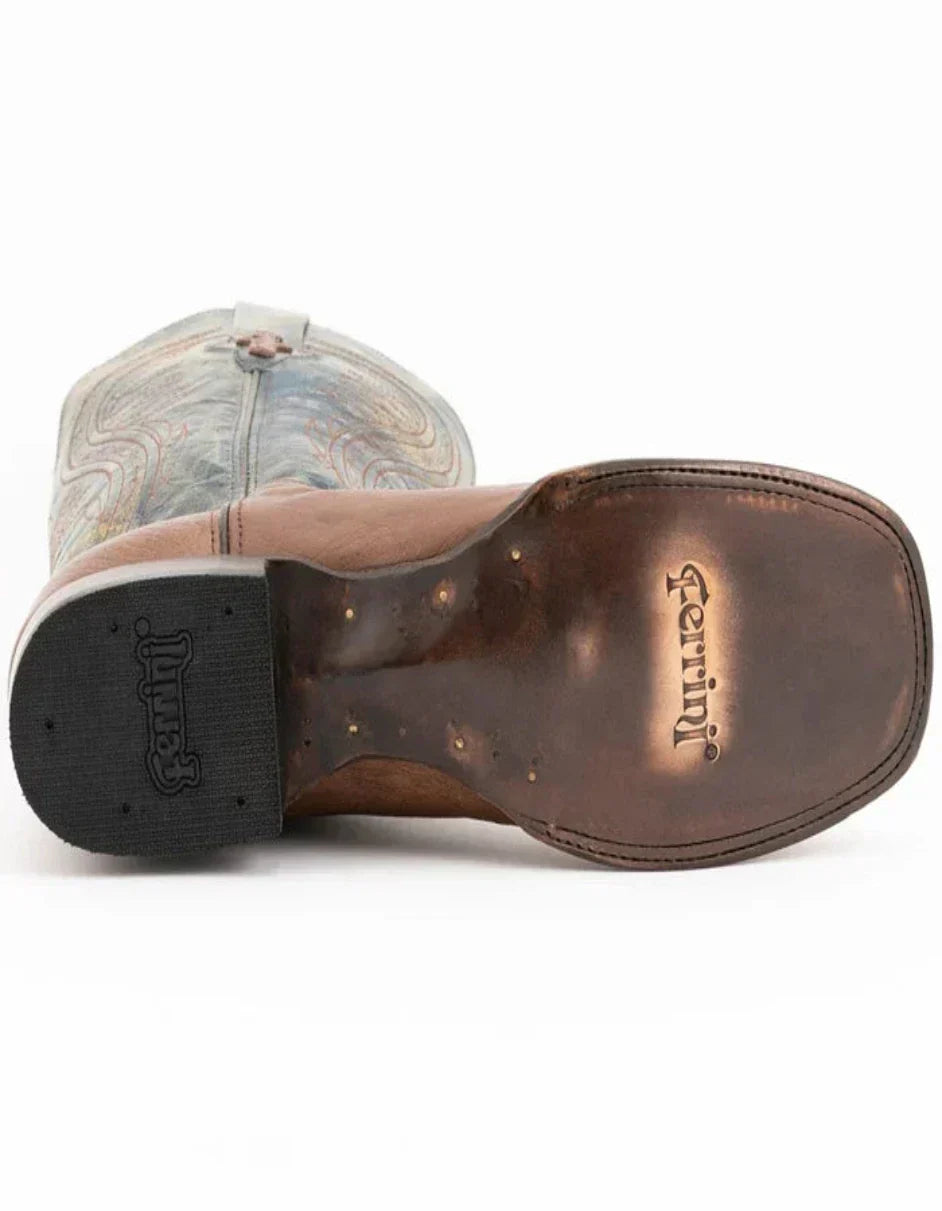 Ferrini Men's Morgan Smooth Ostrich Square Toe Boots