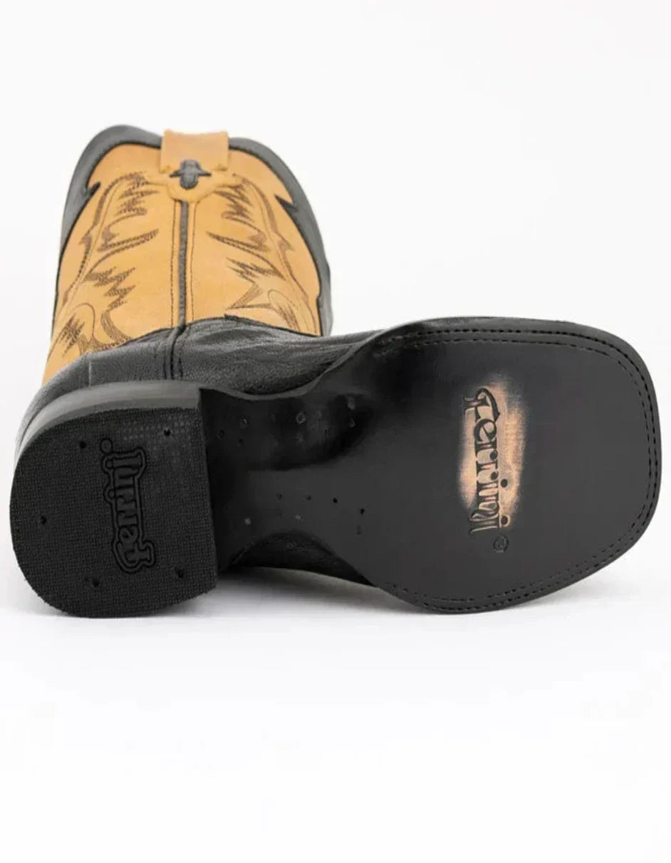 Ferrini Nash Ostrich Leg Boots Black