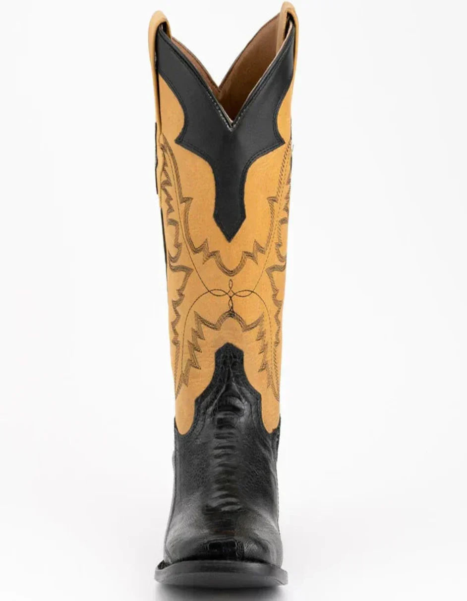 Ferrini Nash Ostrich Leg Boots Black