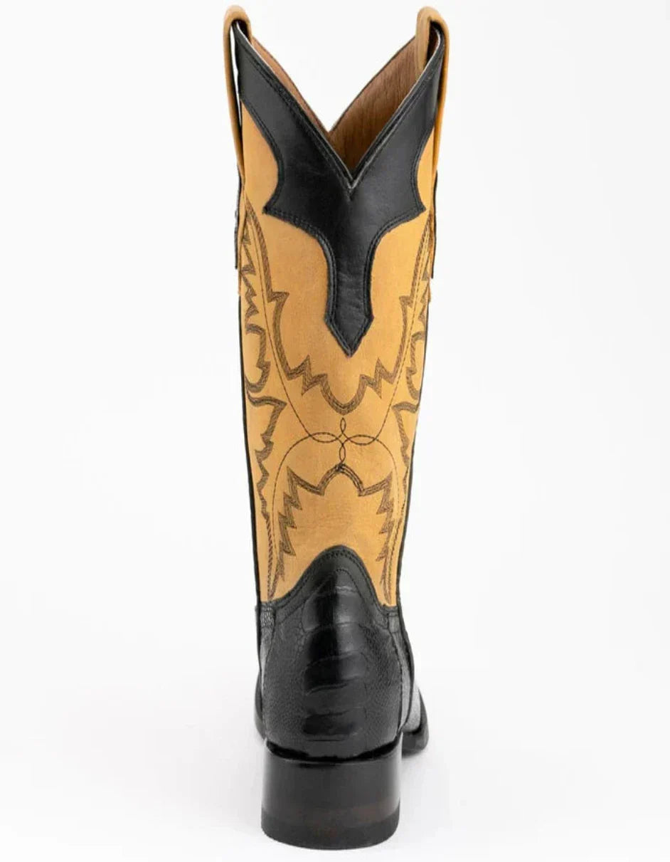 Ferrini Nash Ostrich Leg Boots Handcrafted Black