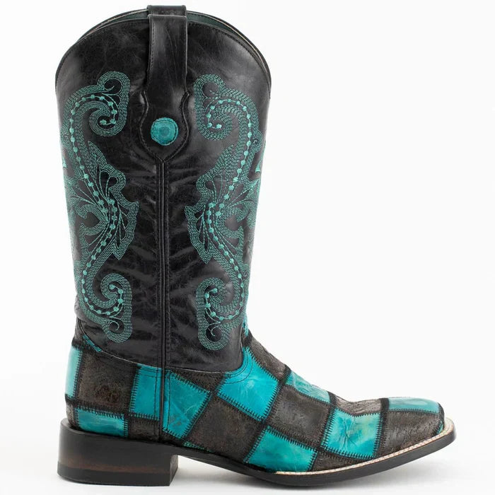 Ferrini Men's Patchwork Square Toe Boots