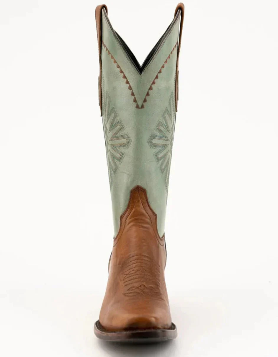 Ferrini Santa Fe Leather Boots Handcrafted - Brandy