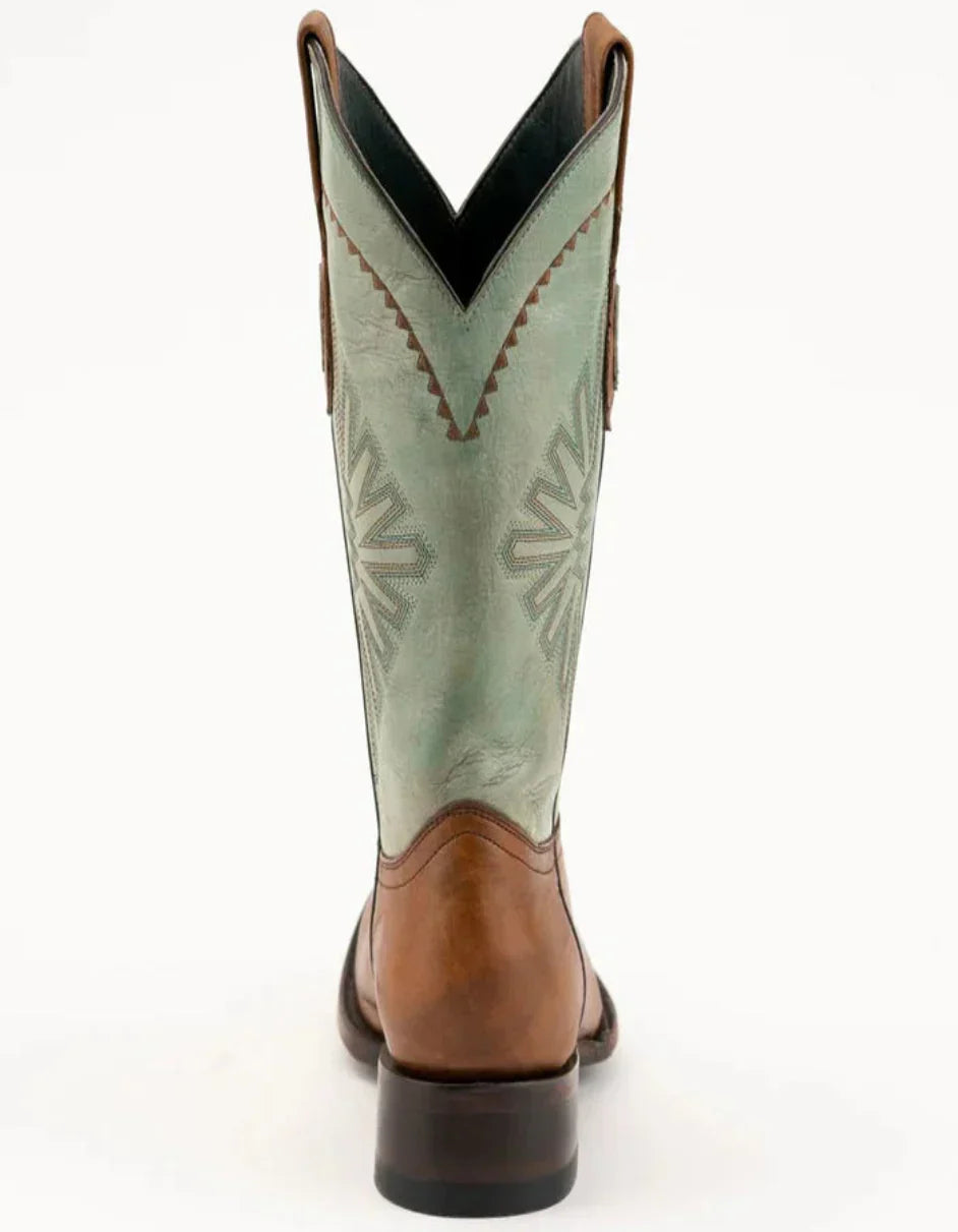 Ferrini Santa Fe Leather Boots Handcrafted - Brandy