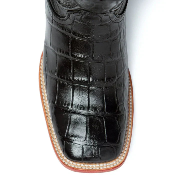 Ferrini Stallion Alligator Square Toe Boots Black