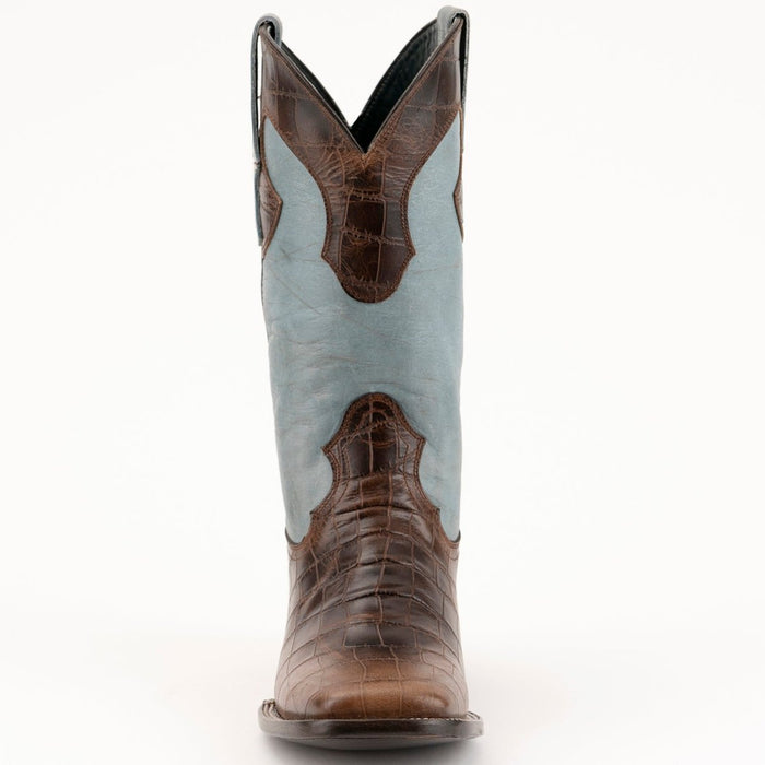 Ferrini Women's Colt Full Quill Ostrich Square Toe Boots Handcrafted - Black
