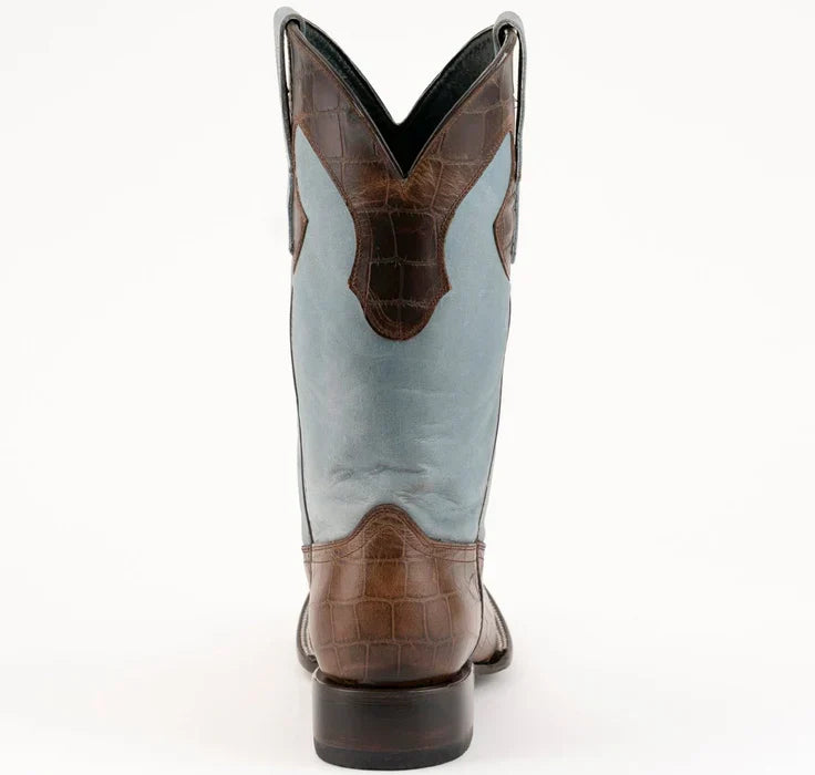 Ferrini Mustang Men's Print Alligator Boots Handcrafted Brown