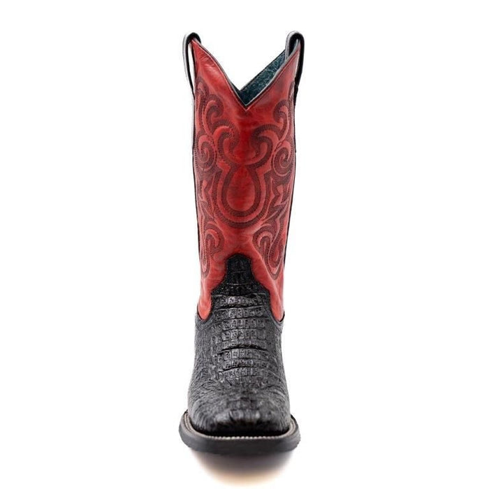 Ferrini Stampede Men's Print Crocodile Boots Handcrafted Sport Rust