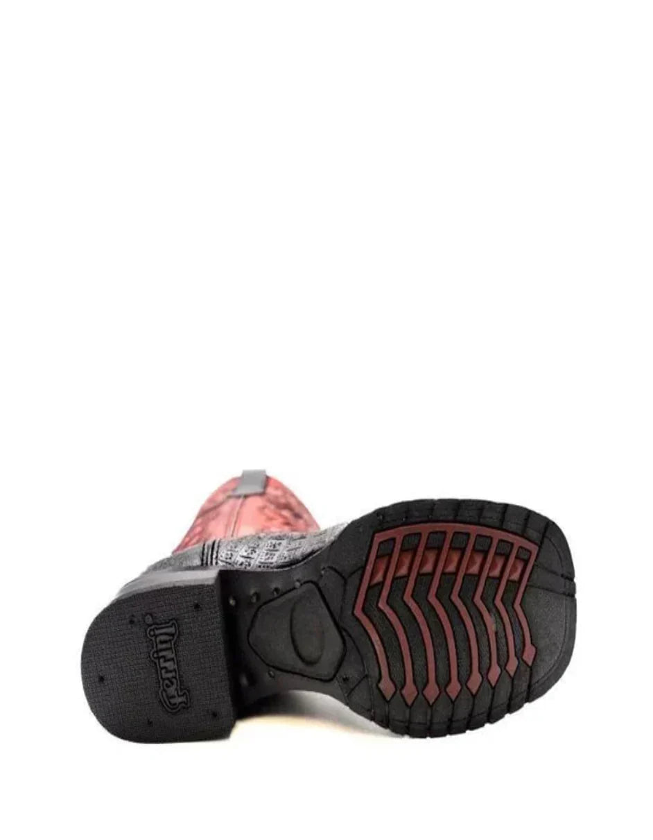 Ferrini Men's Black Print Crocodile Western Boots