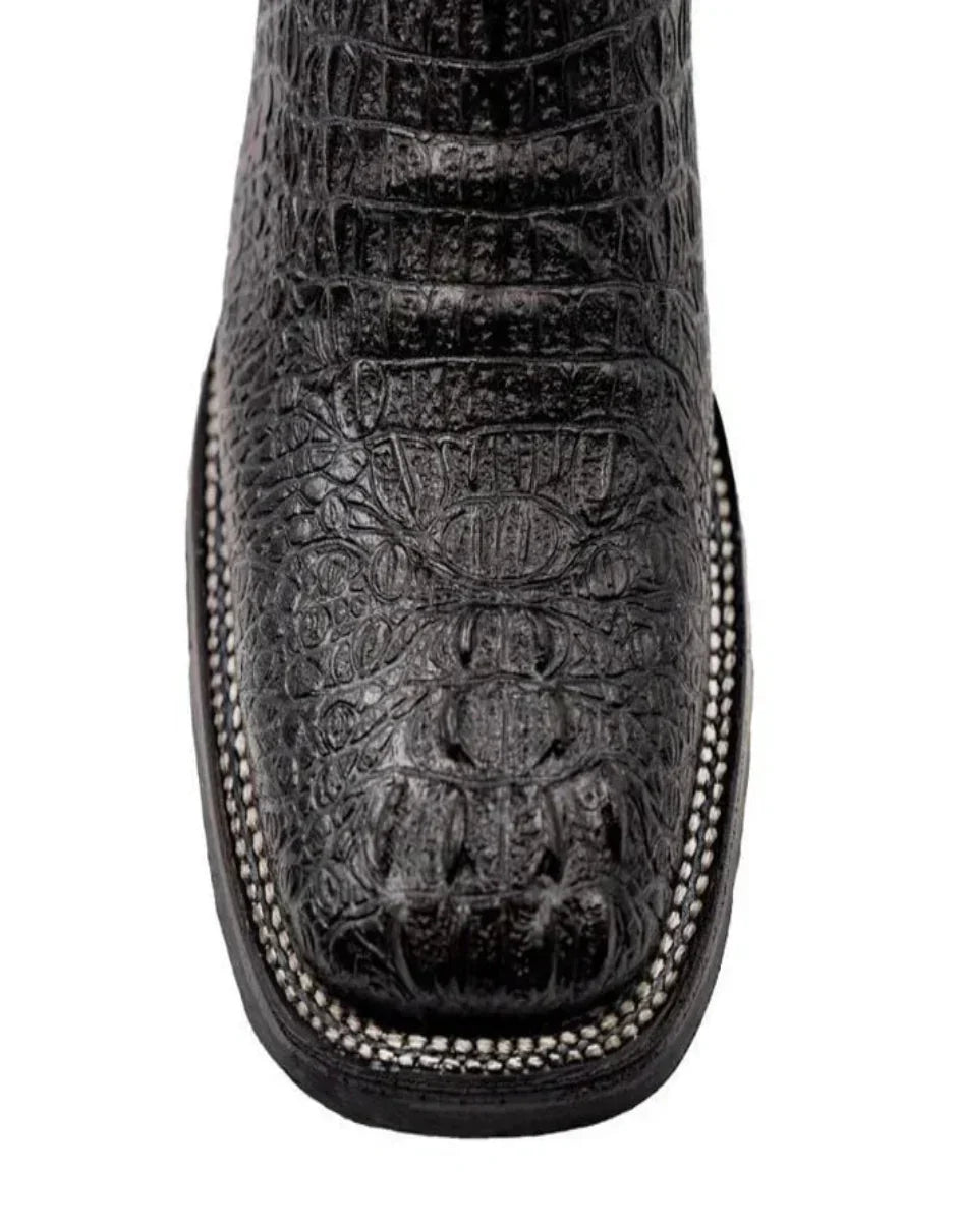 Ferrini Men's Black Print Crocodile Western Boots