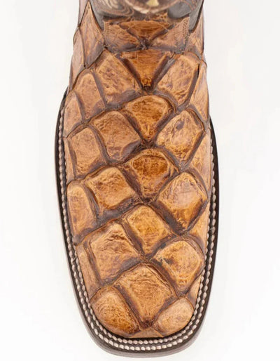 Ferrini Bronco Pirarucu Print Square Toe Boots