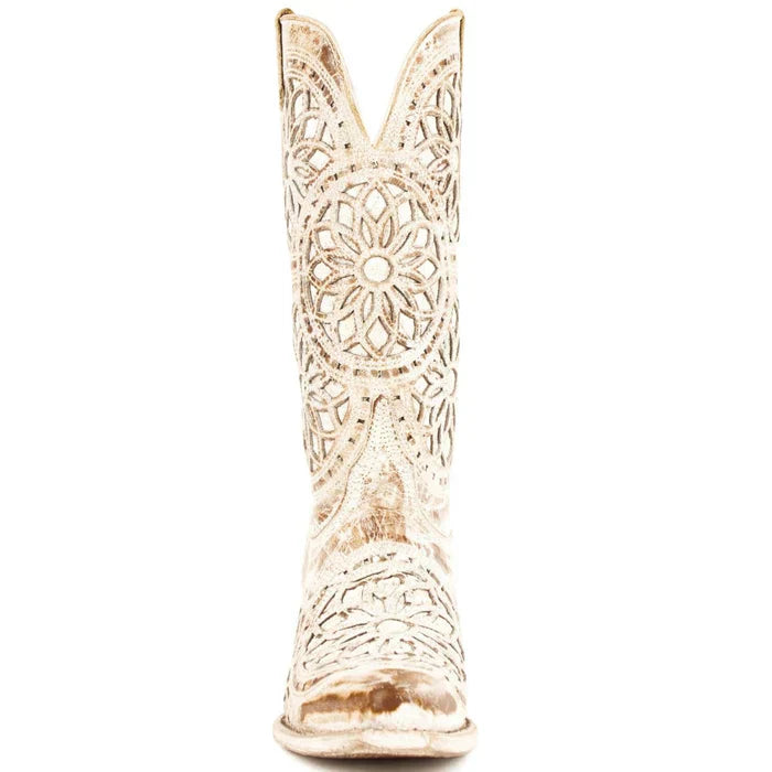 Ferrini Mandala Snip Toe Handcrafted Boots - Brown