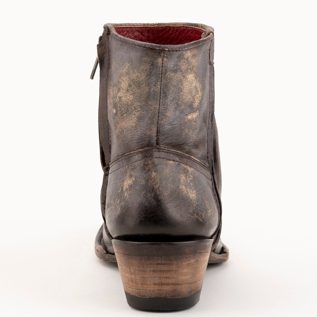 Ferrini Women's Stacey Round Toe Ankle Boots Handcrafted - Chocolate 6101152