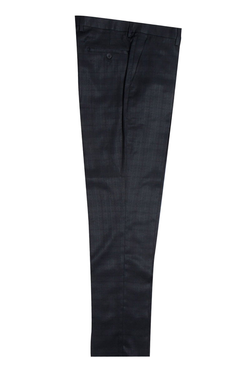 Stacy Adams Glen Plaid One Button Vested Suit