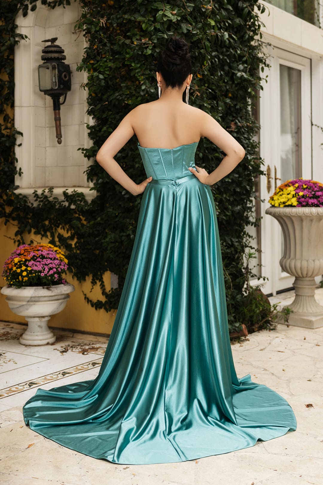 Formal Dress Sweetheart High Slit Sheath Prom Gown By May Queen MQ2144