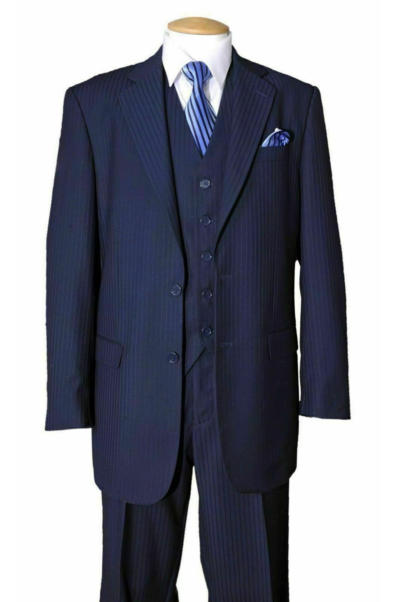 Navy Classic 2 Button Vested Suit