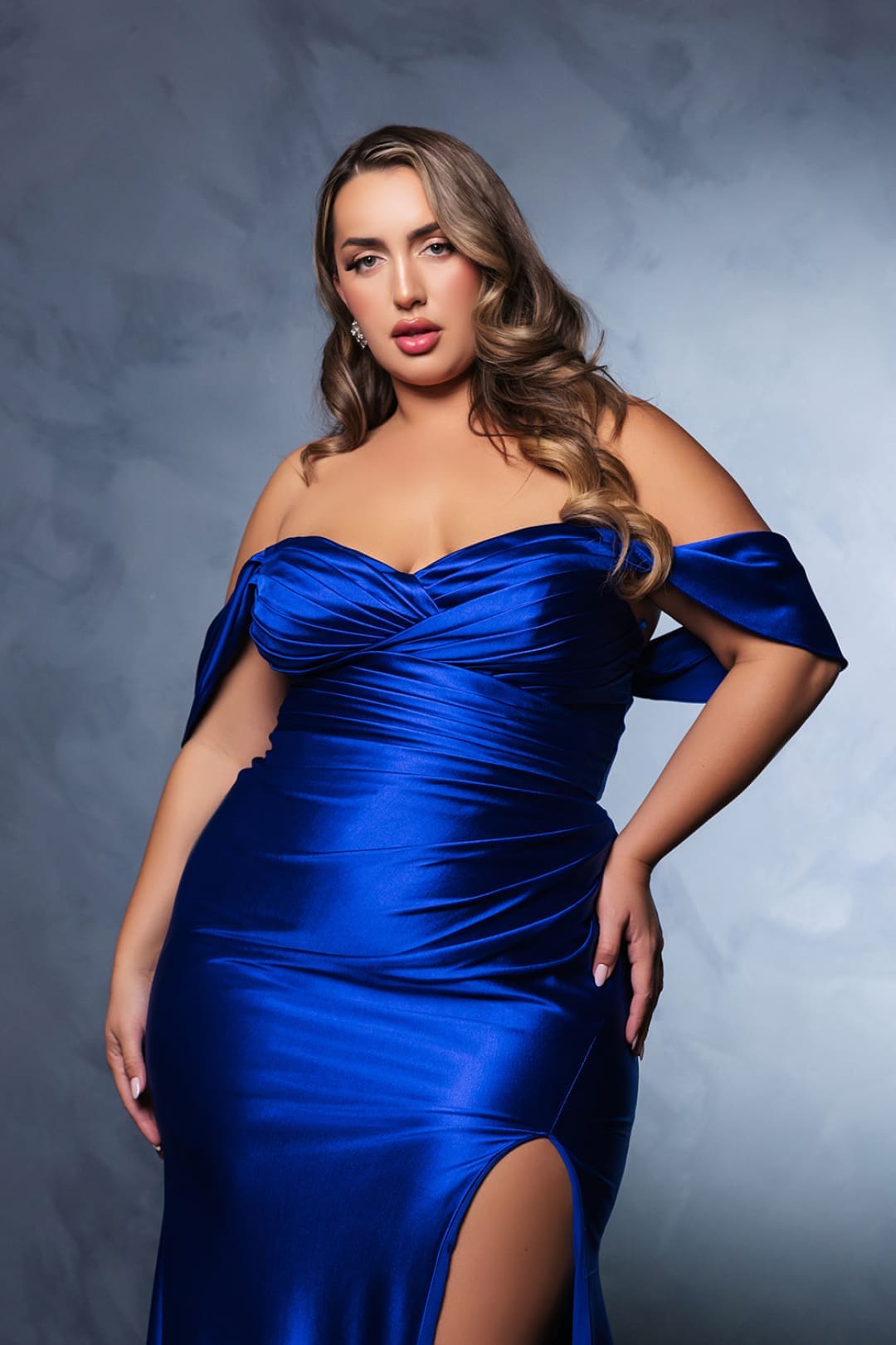 Gala Night Dress Off Shoulder Sheath Formal Dress By May Queen MQ2138B