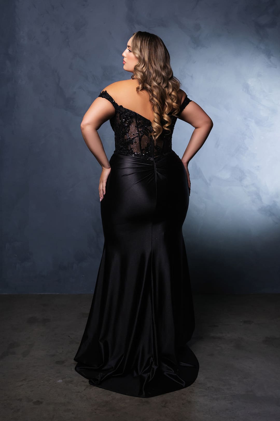 Plus Size Long Evening Gown Maxi Formal Dress for Women By May Queen MQ2141