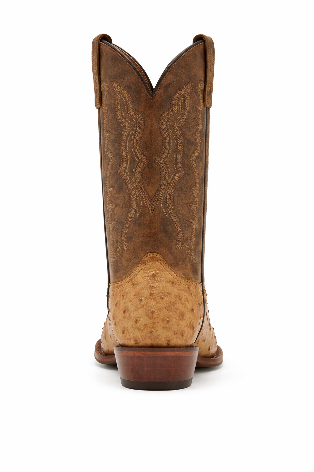 Dan Post Gehrig Full Quill Ostrich Boots - Saddle