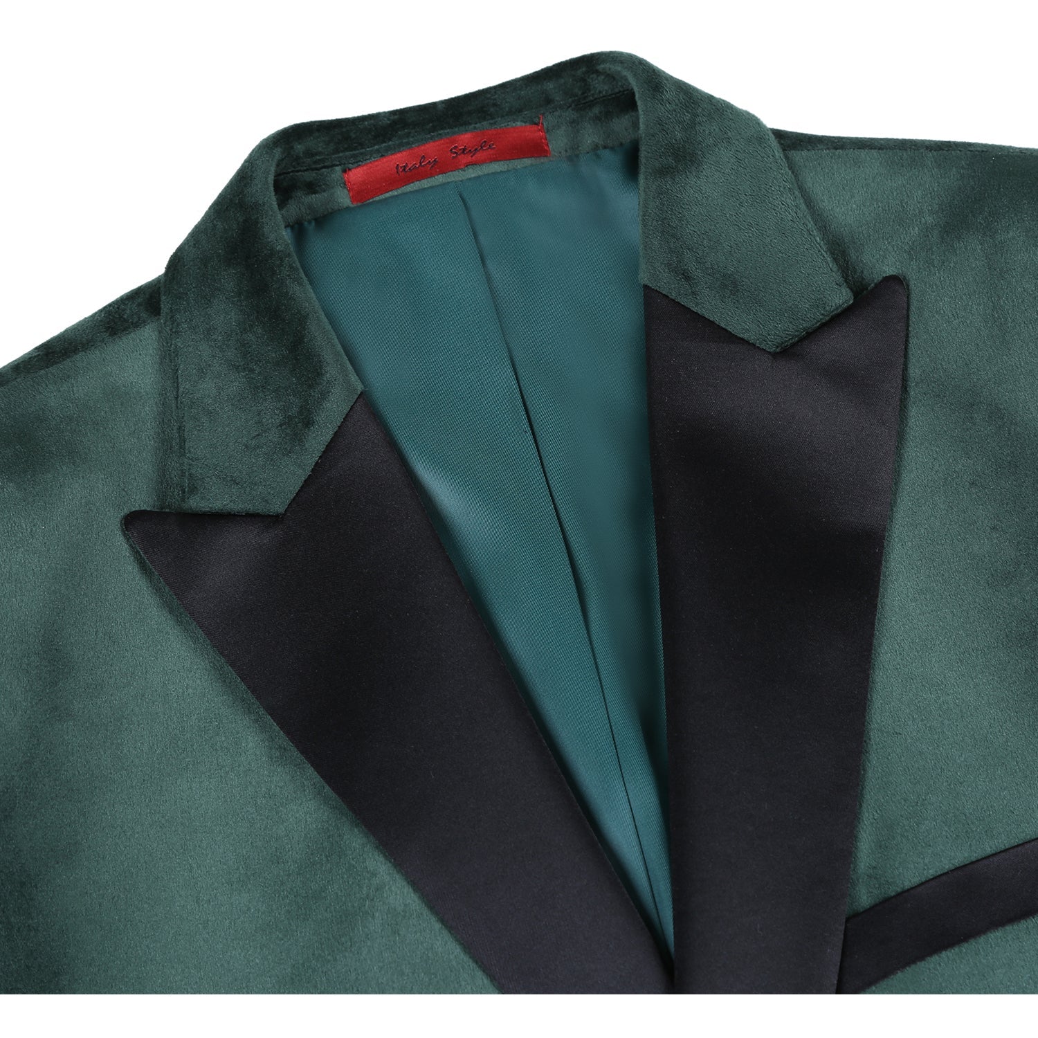Men's Slim Fit Stretch Green Tuxedo Blazer