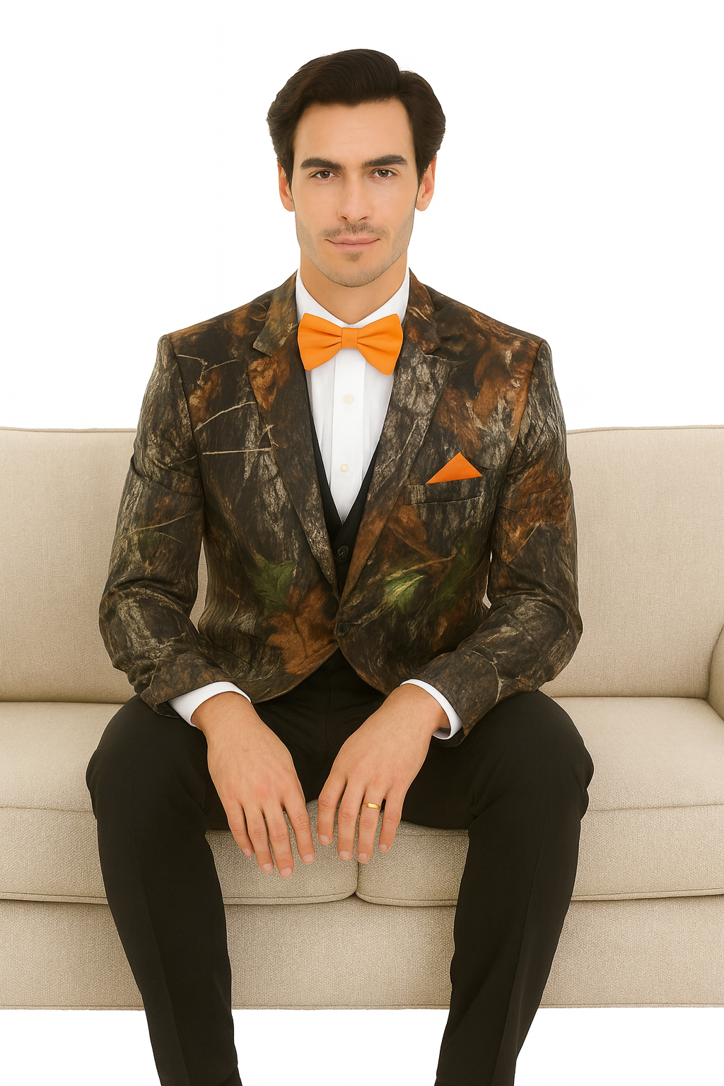 Green & Brown Cowboy Western Tuxedo Suit