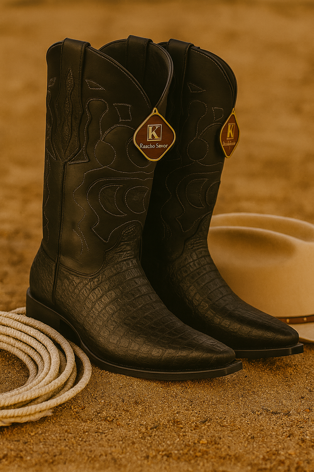 Caiman Belly Snip Toe Boots by King Exotic