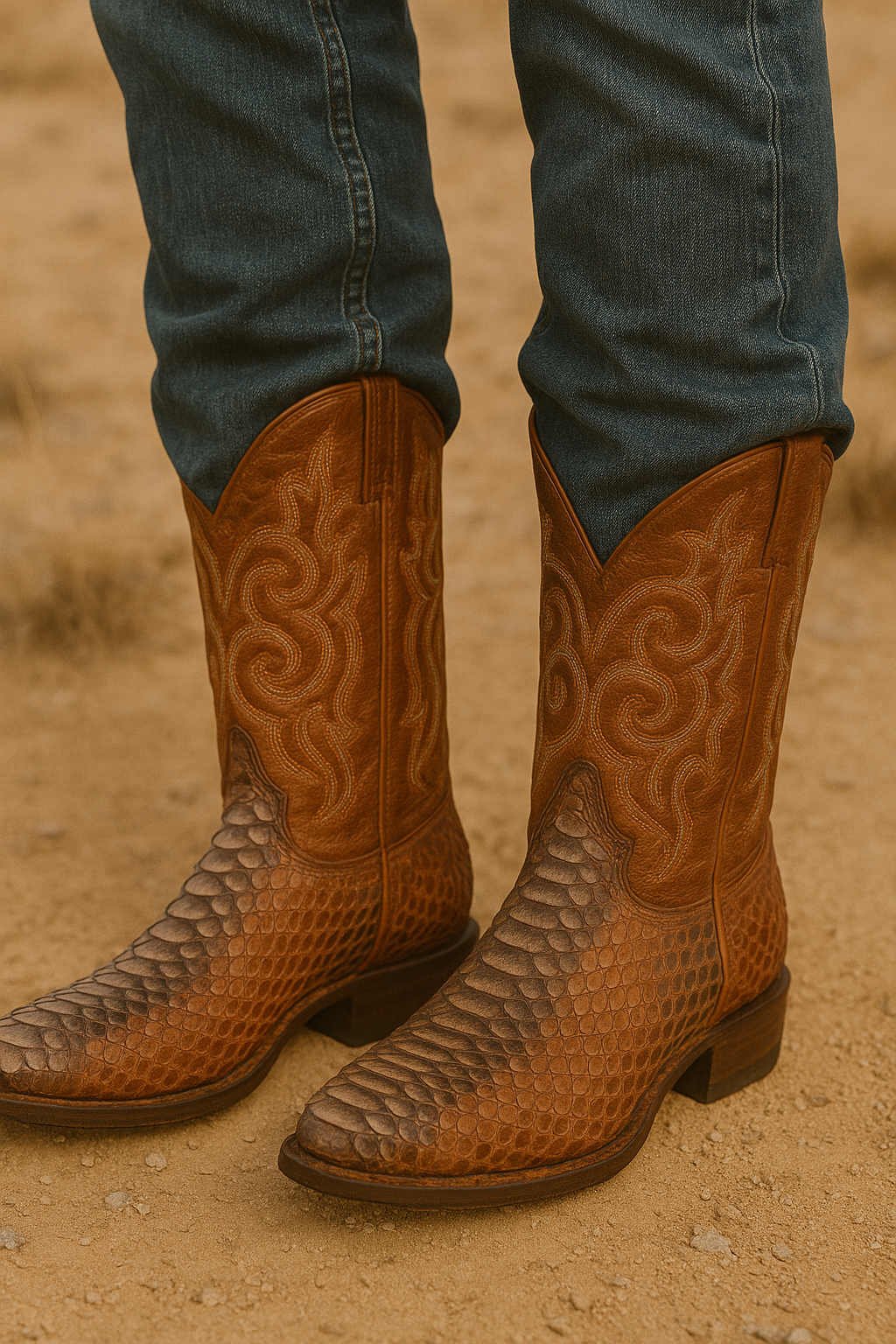 Men's Los Altos Python J-Toe Boots Rustic