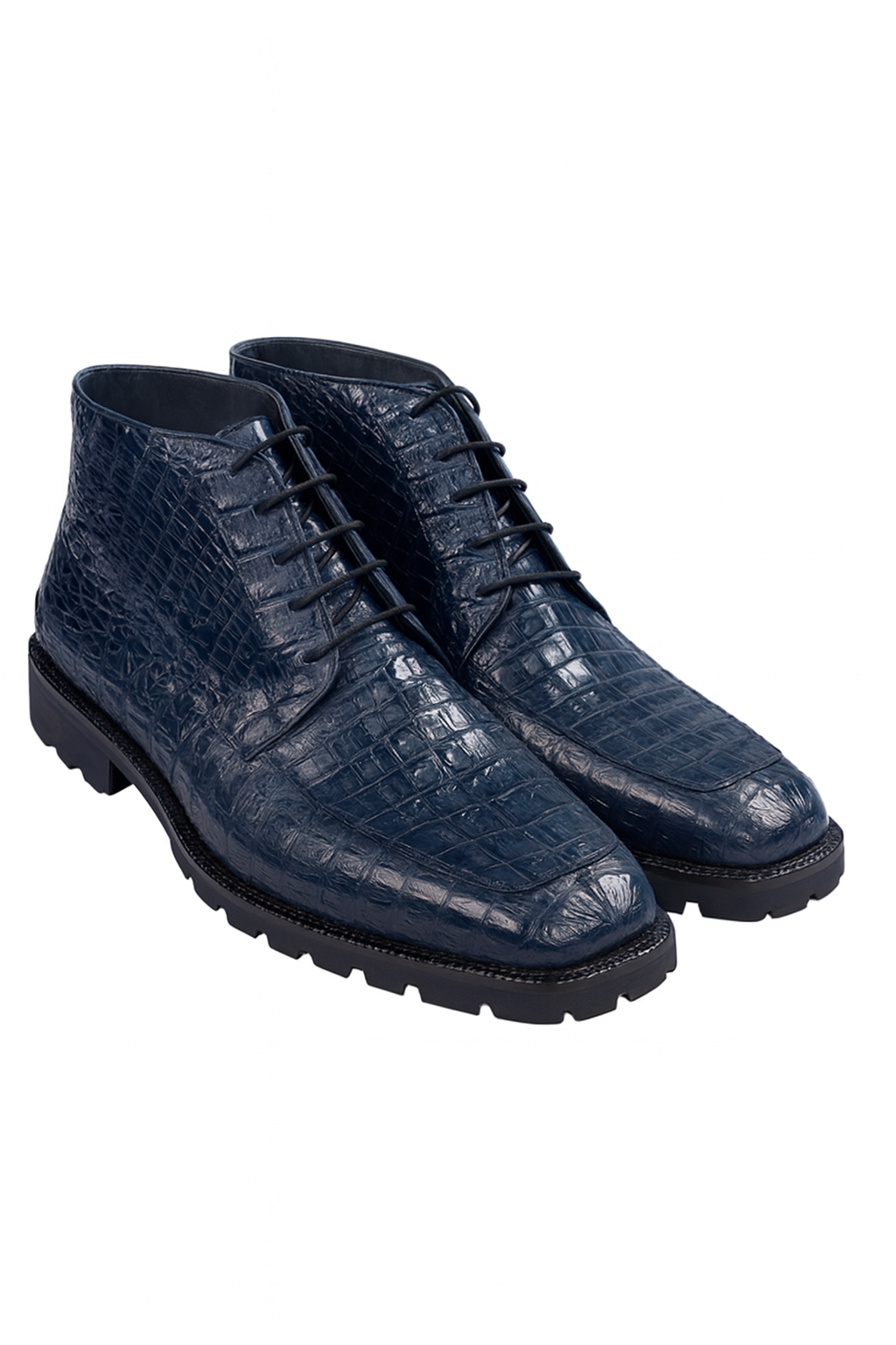 High Top Gator Skin Shoe –Navy Blue