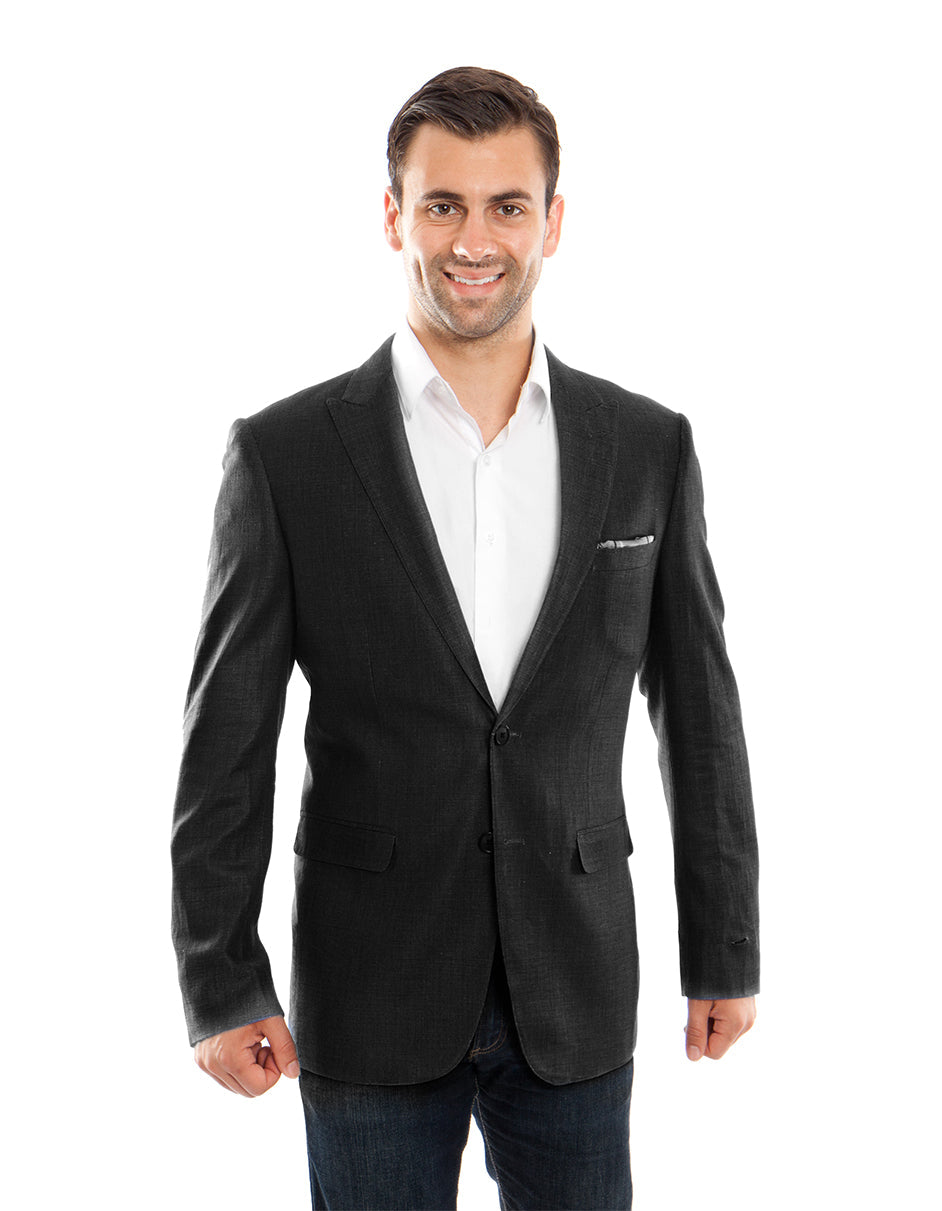 Black Peak Linen Blazer by Empire