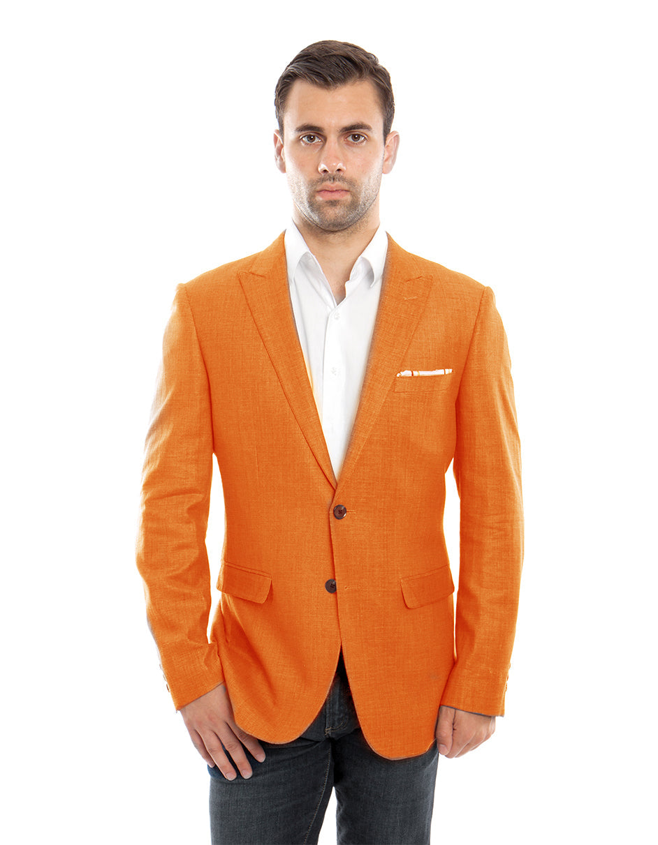 Men’s Two Button Orange Summer Blazer by Empire