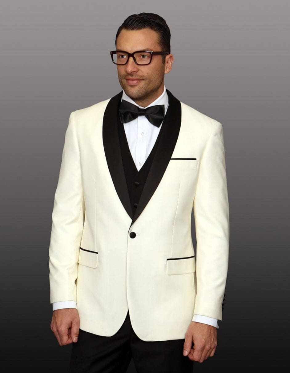 1 Button Shawl Lapel Wool Dinner Jacket