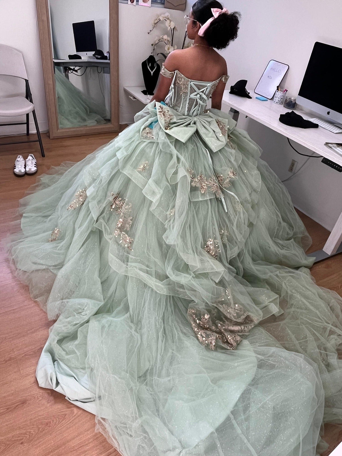 Quinceanera Dress Sweetheart Ruffles Sequin Prom Gown By Layla K LK272