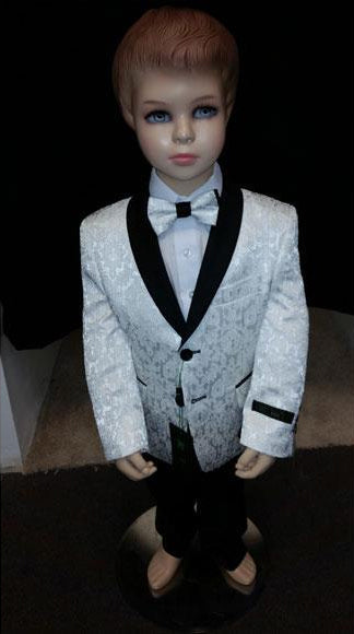 Kids Children Boys Tuxedo Paisley Two toned White Blazer Looking Perfect for toddler Suit wedding attire outfits