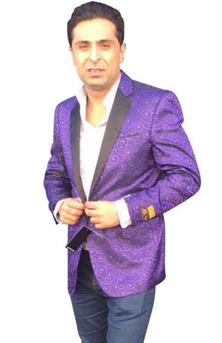 Alberto Nardoni Brand Men's Cheap Priced Designer Fashion Dress Casual Blazer On Sale Paisley Purple blazer ~ sport coat jacket(Wholesale