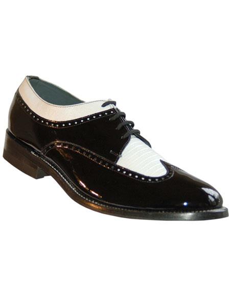 Men's Wingtip Leather Cushion Insole Grey~White Lacing Shoes