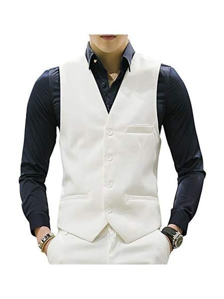 Men's Waistcoat Casual Suit Dress Tuxedo Wedding Men's Vest