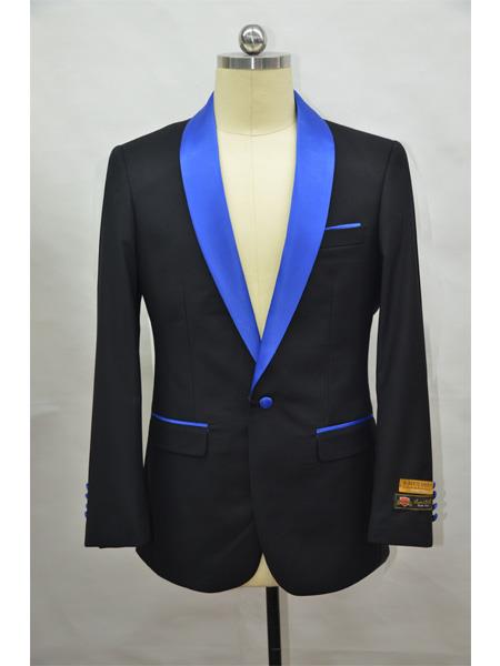 Men's Blazer Black ~ RoyalBlue Tuxedo Dinner Jacket and Blazer Two Toned