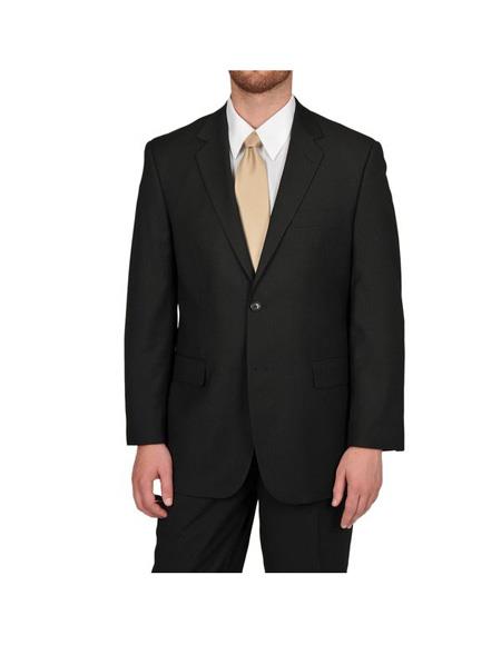Men's Black Classic Fit Two Button Suit Separates Any Size Jacket Any Size Pants