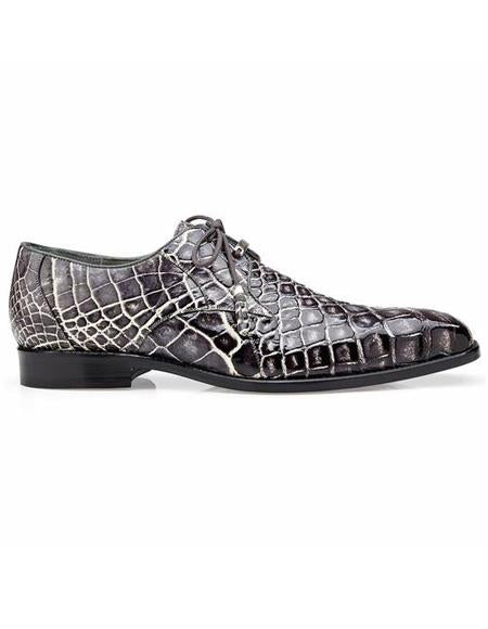 Men's Authentic Alligator Brown Cap Toe Lace Up Authentic Genuine Skin Italian Tennis Shoes