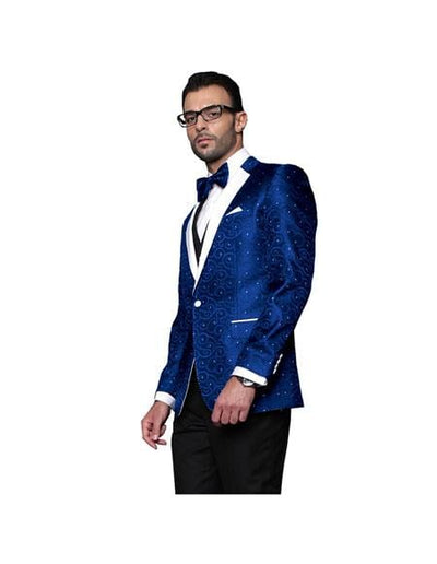 Men's Double Vented One Button Navy Tuxedo