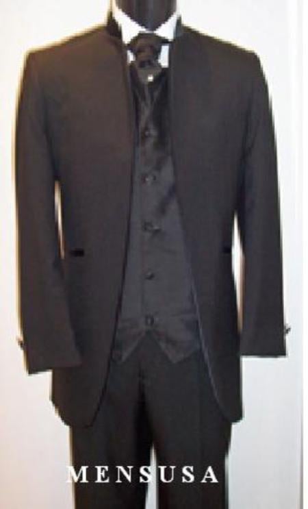Men's Collarless Blazer Nehru Jacket Marriage Groom Wedding White main image 1
