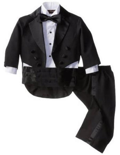 Boys Children Kids Tailcoat Tuxedo Black tuxedo with tails